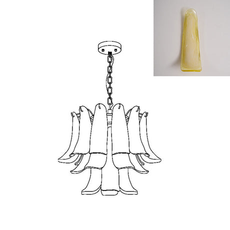 Murano Petal Chandelier