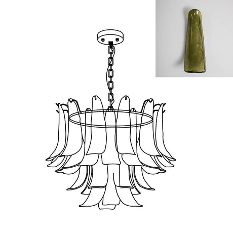 Murano Petal Chandelier