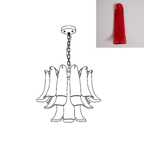 Murano Petal Chandelier
