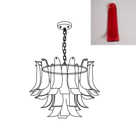 Murano Petal Chandelier