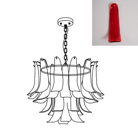 Murano Petal Chandelier
