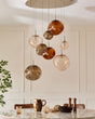 Orla 8-Bulb Mocha Caramel Glass Pendant Light lifestyle