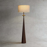 Putney Floor Lamp Walnut color & Beige