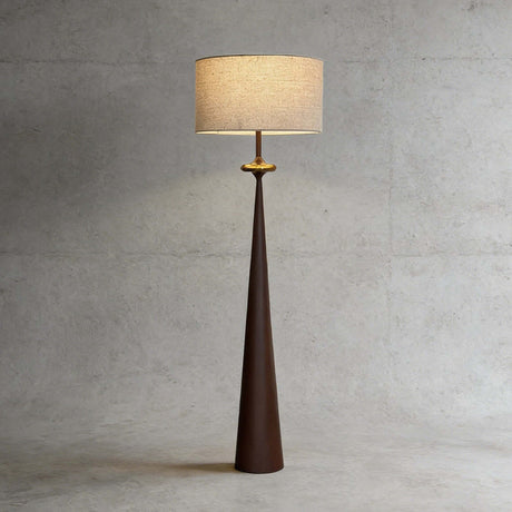Putney Floor Lamp Walnut color & Beige