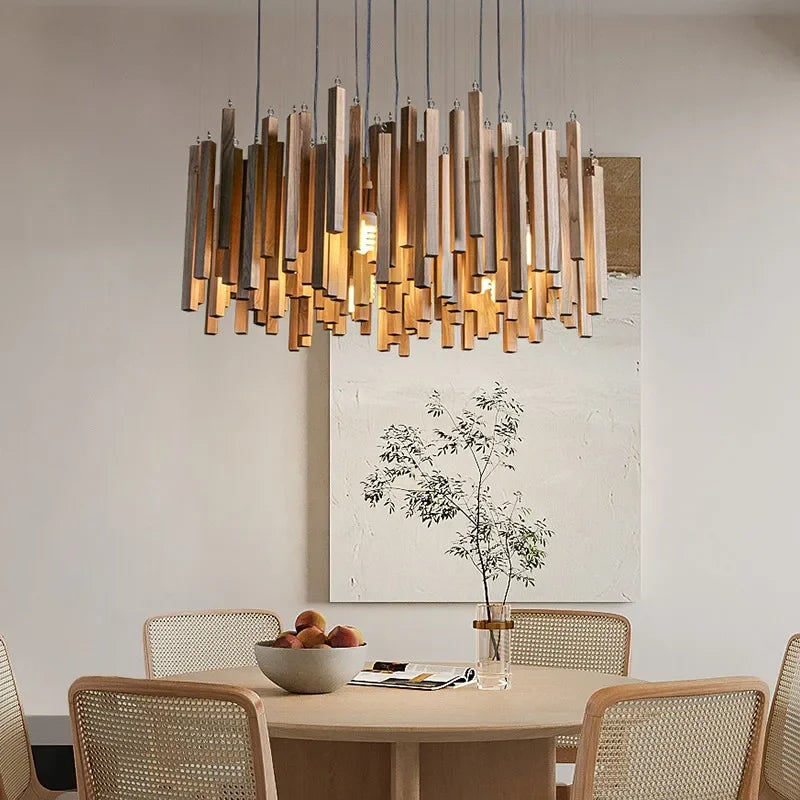 Azera Retro Wood Chandelier