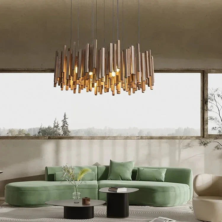 Azera Retro Wood Chandelier