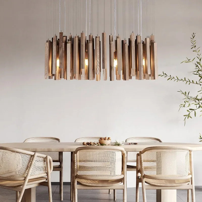 Azera Retro Wood Chandelier