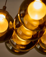 Riley Olive Green Glass Cluster Pendant Light detail