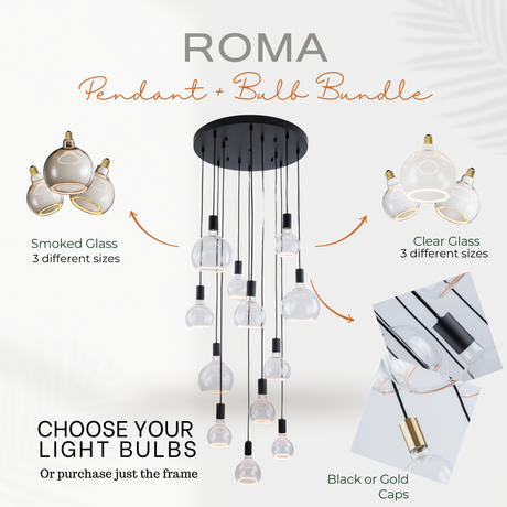 Roma 12 Light Spiral Pendant – Sculptural Multi-Drop Staircase Light