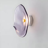 Nordic Curved Glass Japandi Style Glass LED Wall Light
