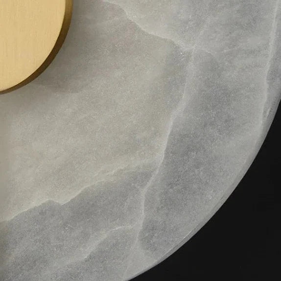 Luna Round Alabaster Wall Light