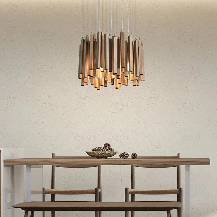 Azera Retro Wood Chandelier