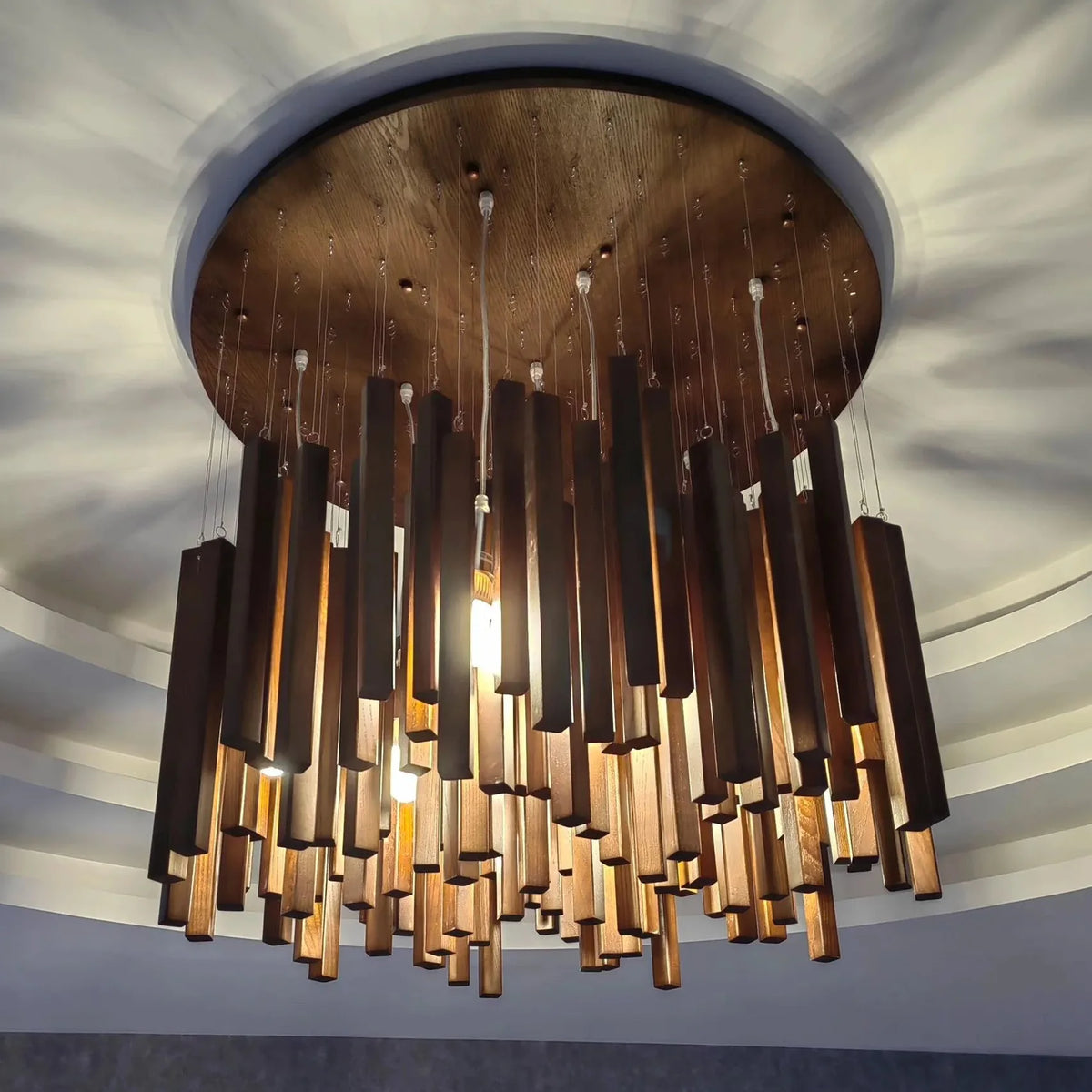 Azera Retro Wood Chandelier