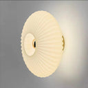 Iron Striped Glass Disc Wall Sconce Frosted White studio