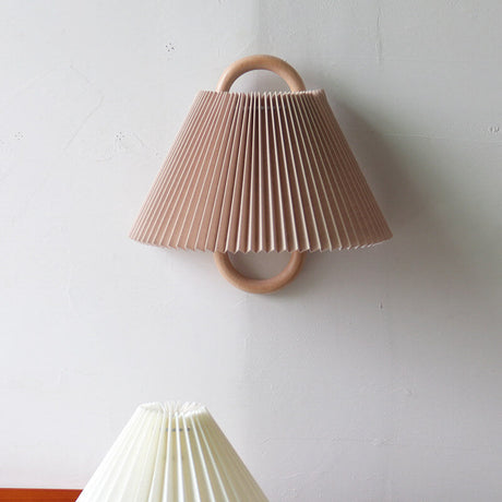 Wall Sconce Lamp Coffee Pleated