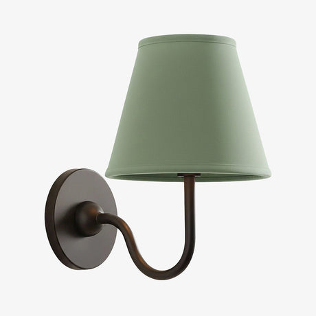 Luvora Wall Lamp 1 Head / Matte Black / Sage Green Plain