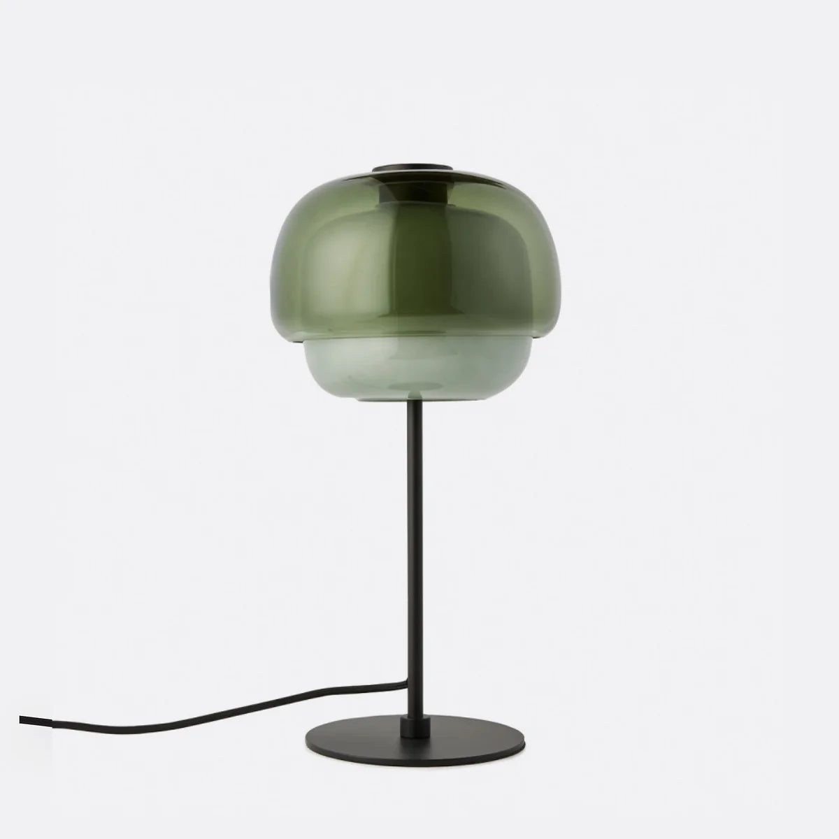 Sanae Modern Retro Double-Dome Colored Glass Table Lamp