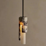 Glem Cylindrical Long Marble Pendant Light