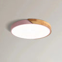 Scandinavian wooden LED ceiling light pink — GildNest UK