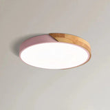 Scandinavian wooden LED ceiling light pink — GildNest UK