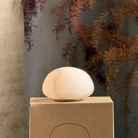 Snowflake Alabaster Rechargeable Table Lamp