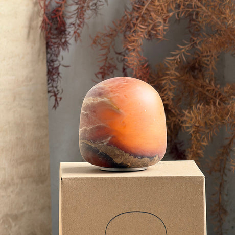 Snowflake Alabaster Rechargeable Table Lamp