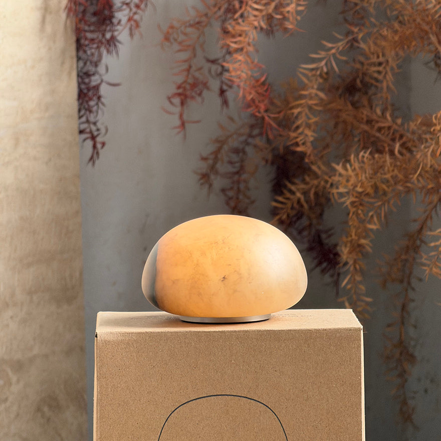 Snowflake Alabaster Rechargeable Table Lamp