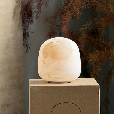 Snowflake Alabaster Rechargeable Table Lamp