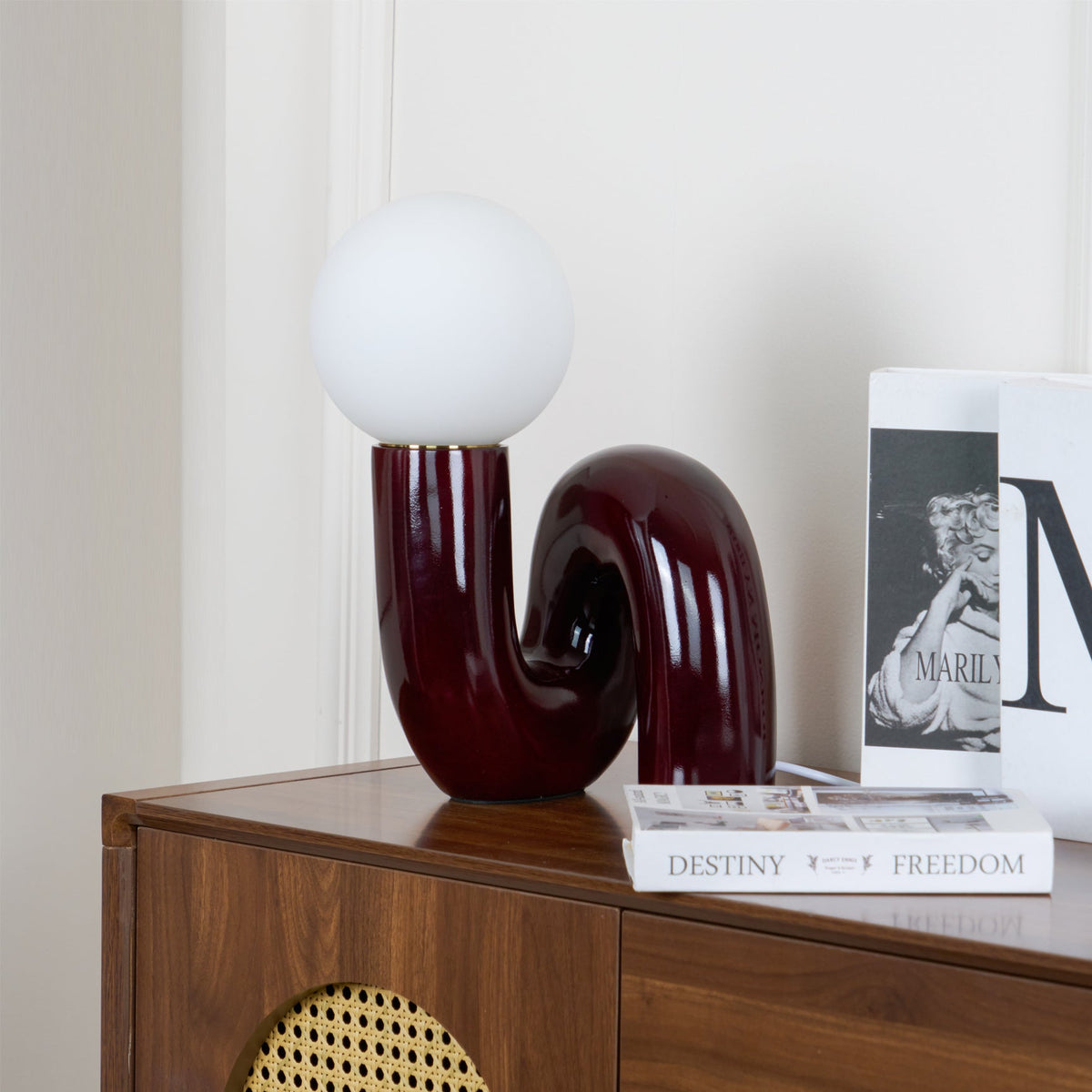 Spiral Glass Table Lamp