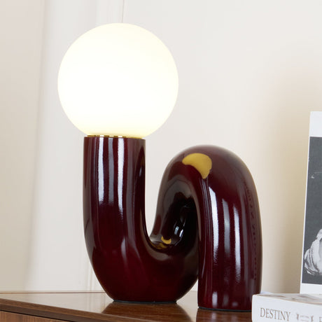 Spiral Glass Table Lamp