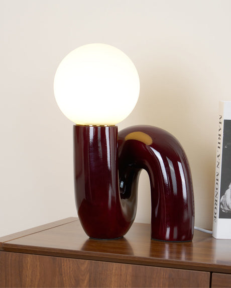 Spiral Glass Table Lamp