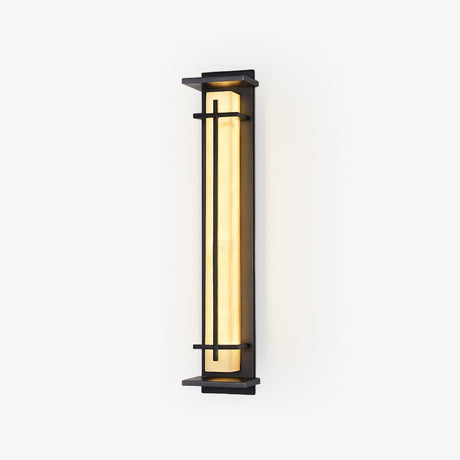 Ray Square Outdoor Wall Light  Imitation Alabaster Waterproof