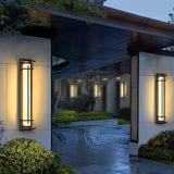 Ray Square Outdoor Wall Light  Imitation Alabaster Waterproof