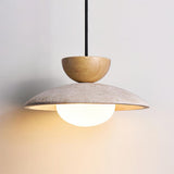 Cleo travertine pendant light Wood