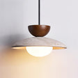 Cleo travertine pendant light Walnut