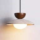Cleo travertine pendant light Walnut