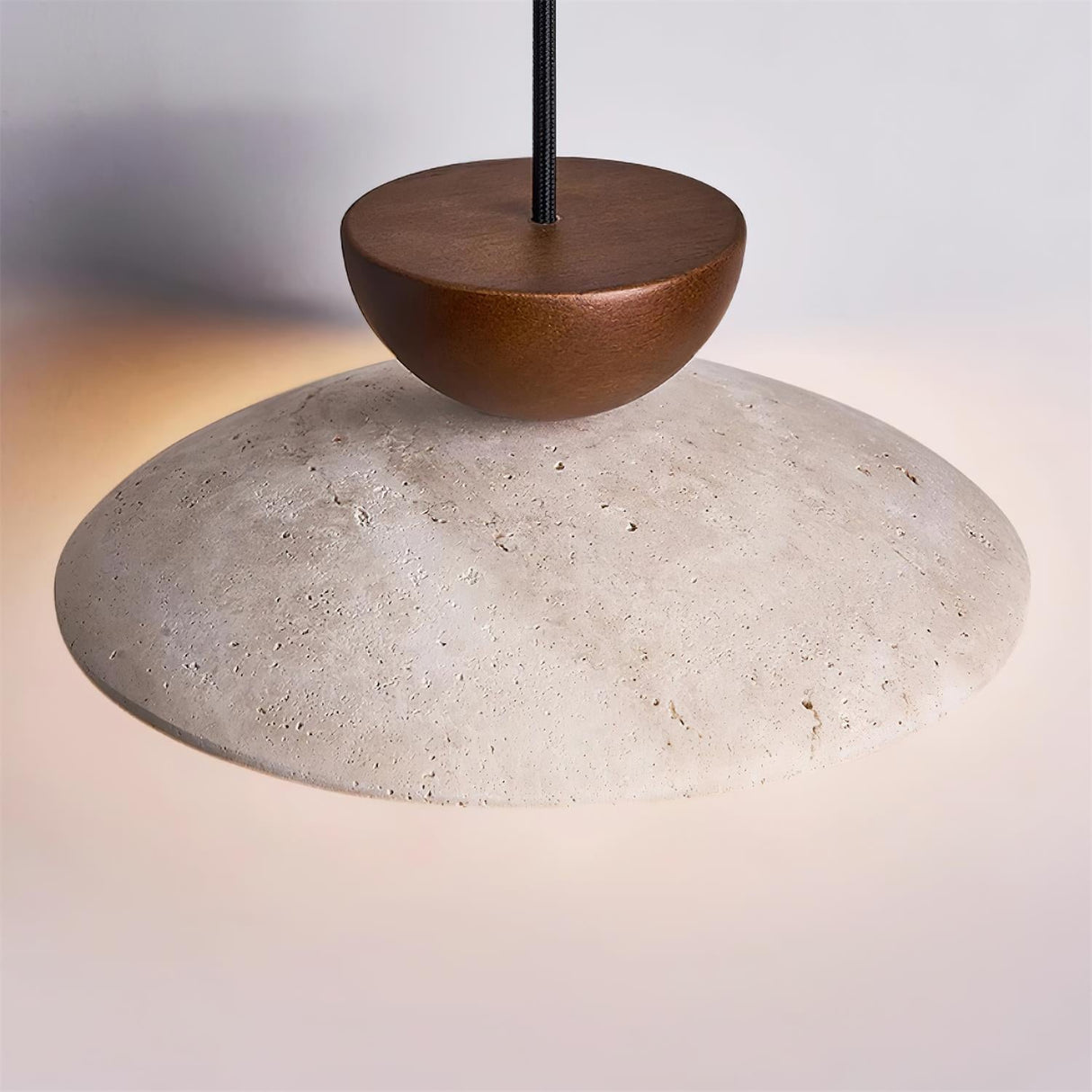 Cleo travertine pendant light detail