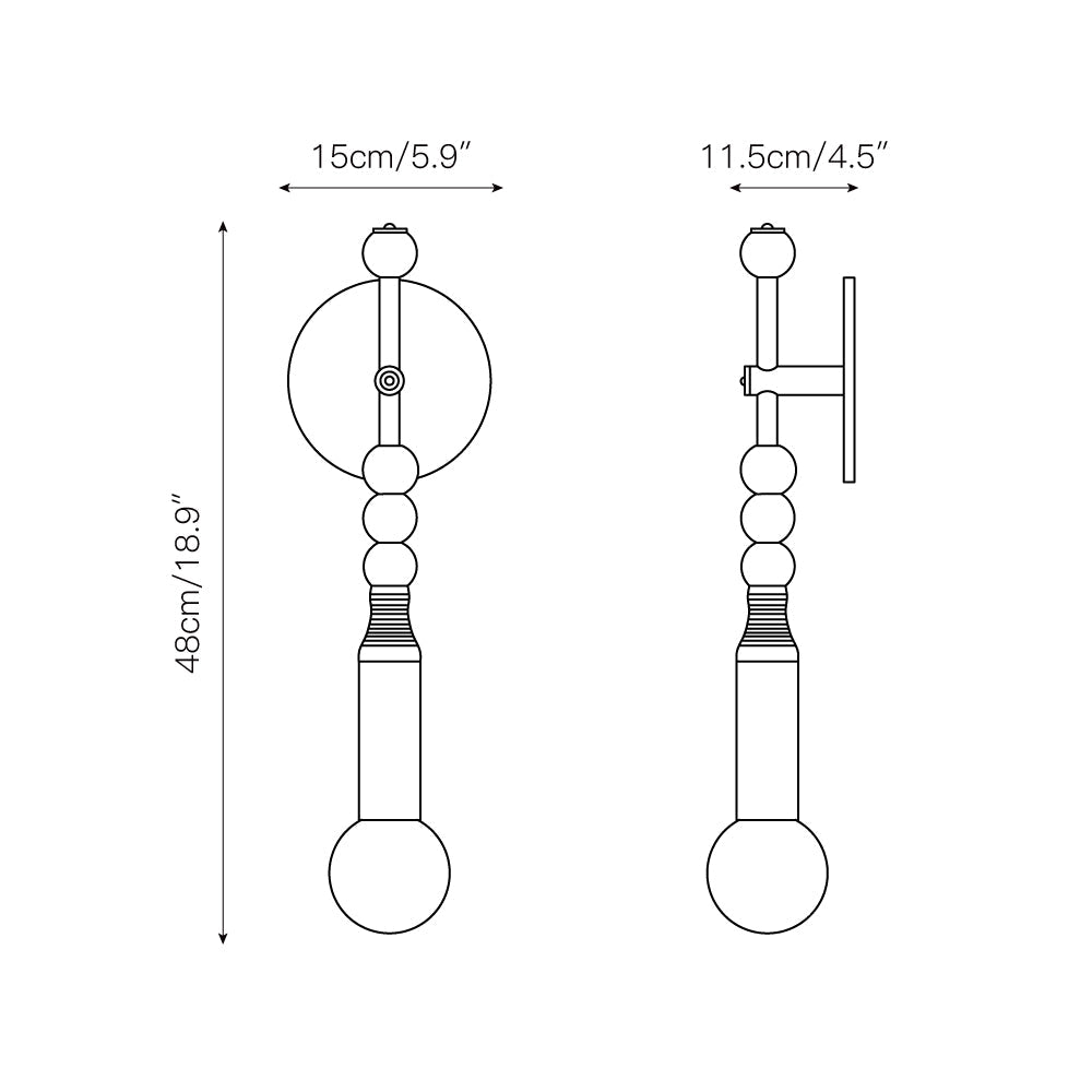 Toam Beaded Wall Light