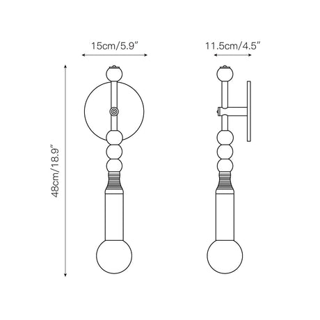 Toam Beaded Wall Light
