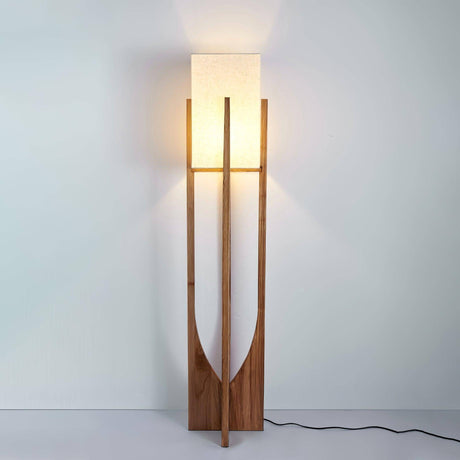 Fairbanks Floor Lamp Dark Wood 57in