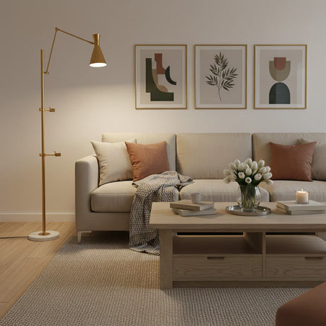 With Frame Support Floor Lamp