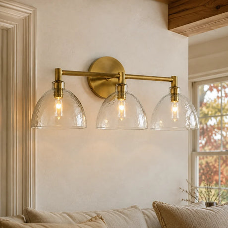Xeno Antique Brass Recycled Glass Wall Sconce