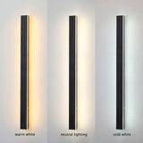 Silex linear outdoor LED wall light matte black — GildNest UK