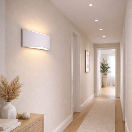 Batlow plaster wall light hallway up down glow — GildNest UK