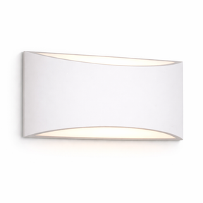 Batlow large plaster wall light white background — GildNest UK