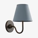 Luvora Wall Lamp 1 Head / Matte Black / Dusty Blue Plain
