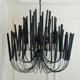 Multi-Stick Wooden Chandelier