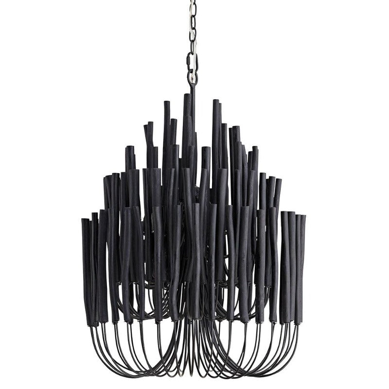 Multi-Stick Wooden Chandelier