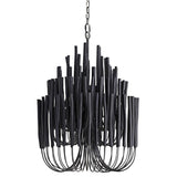 Multi-Stick Wooden Chandelier