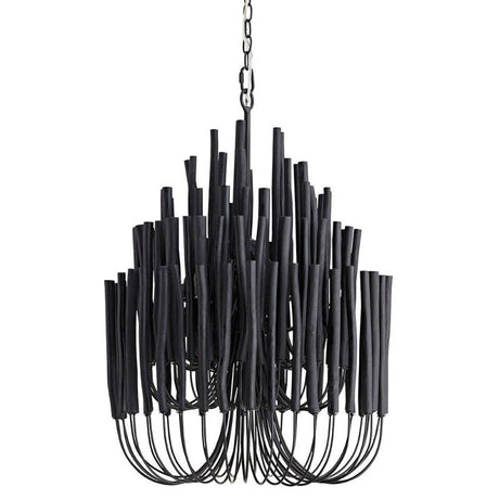 Multi-Stick Wooden Chandelier